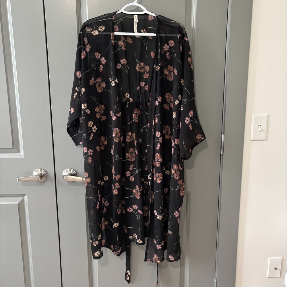 Sheer Floral Duster